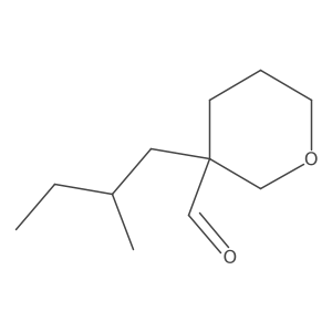 3-(2-Methylbutyl)oxane-3-carbaldehyde结构式