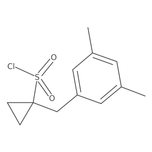 1-[(3,5-Dimethylphenyl)methyl]cyclopropane-1-sulfonyl chloride Structure
