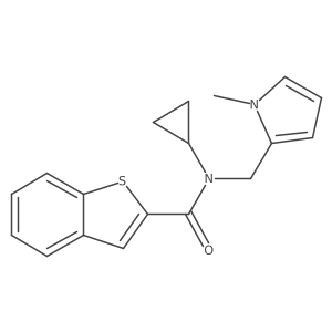 N-cyclopropyl-N-((1-methyl-1H-pyrrol-2-yl)methyl)benzo[b]thiophene-2-carboxamide结构式