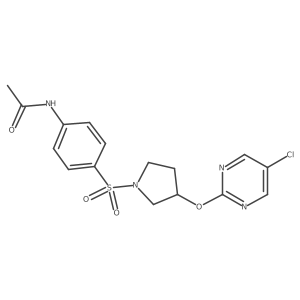N-(4-((3-((5-chloropyrimidin-2-yl)oxy)pyrrolidin-1-yl)sulfonyl)phenyl)acetamide结构式