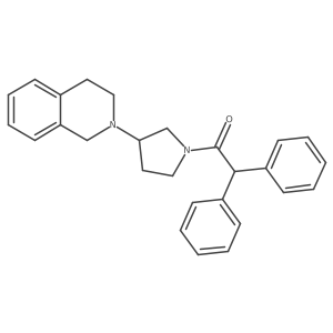 1-(3-(3,4-dihydroisoquinolin-2(1H)-yl)pyrrolidin-1-yl)-2,2-diphenylethanone结构式
