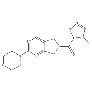 (4-methyl-1,2,3-thiadiazol-5-yl)(2-morpholino-5H-pyrrolo[3,4-d]pyrimidin-6(7H)-yl)methanone结构式