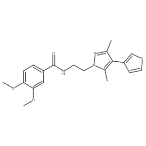 N-(2-(3,5-dimethyl-4-(thiophen-3-yl)-1H-pyrazol-1-yl)ethyl)-3,4-dimethoxybenzamide结构式
