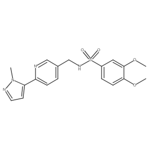 3,4-dimethoxy-N-((6-(1-methyl-1H-pyrazol-5-yl)pyridin-3-yl)methyl)benzenesulfonamide Structure