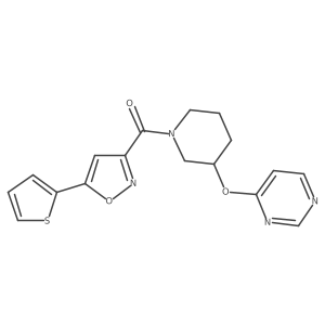 (3-(Pyrimidin-4-yloxy)piperidin-1-yl)(5-(thiophen-2-yl)isoxazol-3-yl)methanone Structure