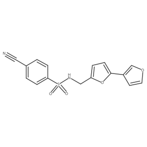 N-([2,3'-bifuran]-5-ylmethyl)-4-cyanobenzenesulfonamide Structure