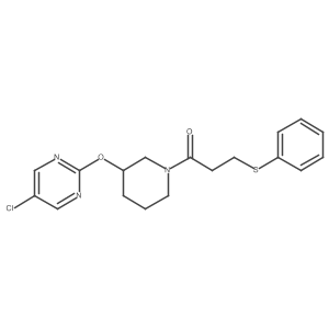 1-(3-((5-Chloropyrimidin-2-yl)oxy)piperidin-1-yl)-3-(phenylthio)propan-1-one结构式