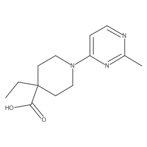 4-Ethyl-1-(2-methyl-4-pyrimidinyl)-4-piperidinecarboxylic acid Structure
