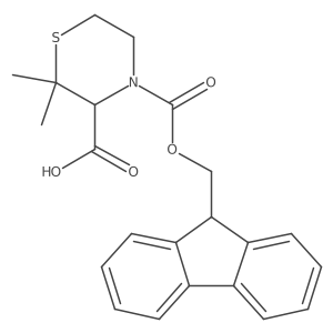 (3S)-4-{[(9H-fluoren-9-yl)methoxy]carbonyl}-2,2-dimethylthiomorpholine-3-carboxylic acid Structure