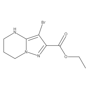ethyl 3-bromo-4H,5H,6H,7H-pyrazolo[1,5-a]pyrimidine-2-carboxylate结构式