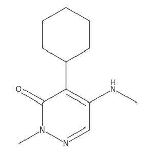 4-Cyclohexyl-2-methyl-5-(methylamino)-2,3-dihydropyridazin-3-one结构式