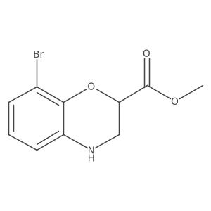 methyl 8-bromo-3,4-dihydro-2H-1,4-benzoxazine-2-carboxylate结构式