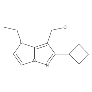 7-(chloromethyl)-6-cyclobutyl-1-ethyl-imidazo[1,2-b]pyrazole Structure