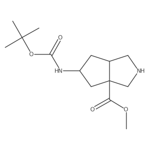 methyl 5-((tert-butoxycarbonyl)amino)hexahydrocyclopenta[c]pyrrole-3a(1H)-carboxylate Structure