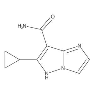 6-cyclopropyl-5H-imidazo[1,2-b]pyrazole-7-carboxamide结构式