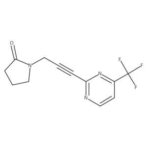 1-{3-[4-(Trifluoromethyl)pyrimidin-2-yl]prop-2-yn-1-yl}pyrrolidin-2-one Structure