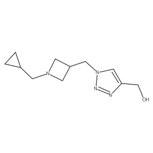 (1-((1-(cyclopropylmethyl)azetidin-3-yl)methyl)-1H-1,2,3-triazol-4-yl)methanol Structure