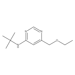 N-tert-butyl-6-(ethoxymethyl)pyrimidin-4-amine结构式