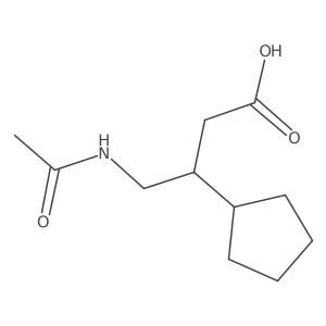 3-Cyclopentyl-4-acetamidobutanoic acid结构式