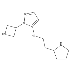 1-(azetidin-3-yl)-N-[2-(pyrrolidin-2-yl)ethyl]-1H-pyrazol-5-amine Structure