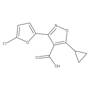 3-(5-Chlorofuran-2-yl)-5-cyclopropyl-1,2-oxazole-4-carboxylic acid Structure