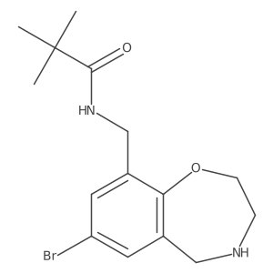 N-[(7-bromo-2,3,4,5-tetrahydro-1,4-benzoxazepin-9-yl)methyl]-2,2-dimethylpropanamide Structure