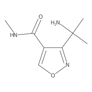 3-(2-aminopropan-2-yl)-N-methyl-1,2-oxazole-4-carboxamide结构式