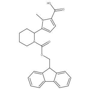 5-(1-{[(9H-fluoren-9-yl)methoxy]carbonyl}piperidin-2-yl)-1-methyl-1H-pyrrole-2-carboxylic acid结构式