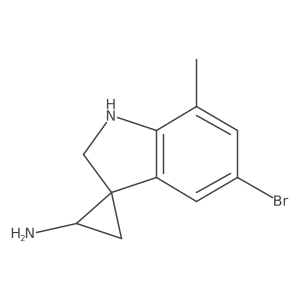 5'-Bromo-7'-methyl-1',2'-dihydrospiro[cyclopropane-1,3'-indole]-2-amine Structure