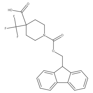1-{[(9H-fluoren-9-yl)methoxy]carbonyl}-4-(trifluoromethyl)piperidine-4-carboxylic acid结构式