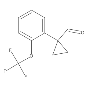 1-[2-(Trifluoromethoxy)phenyl]cyclopropane-1-carbaldehyde Structure