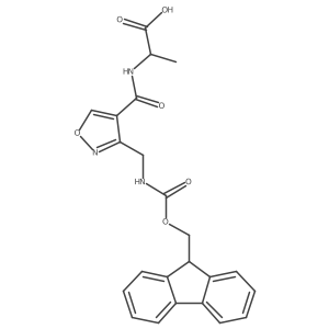 (2S)-2-({3-[({[(9H-fluoren-9-yl)methoxy]carbonyl}amino)methyl]-1,2-oxazol-4-yl}formamido)propanoic acid结构式