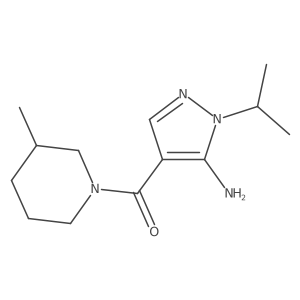 4-(3-methylpiperidine-1-carbonyl)-1-(propan-2-yl)-1H-pyrazol-5-amine Structure