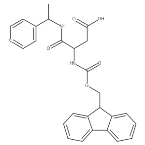3-({[(9H-fluoren-9-yl)methoxy]carbonyl}amino)-3-{[1-(pyridin-4-yl)ethyl]carbamoyl}propanoic acid结构式