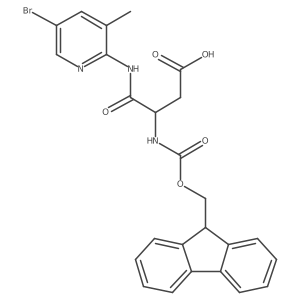 3-[(5-bromo-3-methylpyridin-2-yl)carbamoyl]-3-({[(9H-fluoren-9-yl)methoxy]carbonyl}amino)propanoic acid Structure