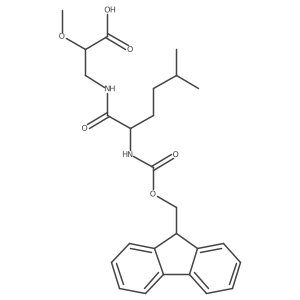 3-[2-({[(9H-fluoren-9-yl)methoxy]carbonyl}amino)-5-methylhexanamido]-2-methoxypropanoic acid Structure