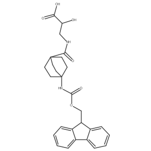 3-{[4-({[(9H-fluoren-9-yl)methoxy]carbonyl}amino)bicyclo[2.2.2]octan-1-yl]formamido}-2-hydroxypropanoic acid Structure