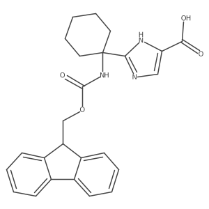 2-[1-({[(9H-fluoren-9-yl)methoxy]carbonyl}amino)cyclohexyl]-1H-imidazole-4-carboxylic acid结构式