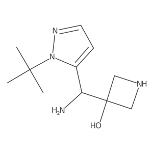 3-[amino(1-tert-butyl-1H-pyrazol-5-yl)methyl]azetidin-3-ol Structure