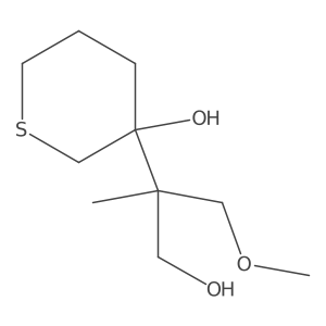 3-(1-Hydroxy-3-methoxy-2-methylpropan-2-yl)thian-3-ol结构式
