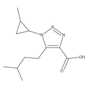 5-(3-methylbutyl)-1-(2-methylcyclopropyl)-1H-1,2,3-triazole-4-carboxylic acid结构式