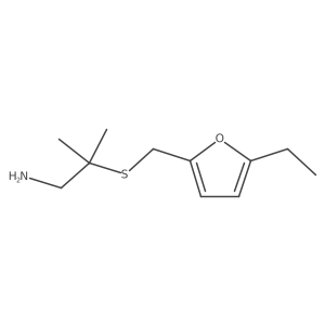 2-{[(5-Ethylfuran-2-yl)methyl]sulfanyl}-2-methylpropan-1-amine结构式