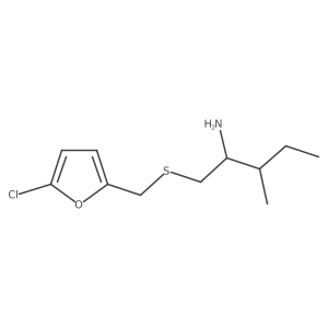 1-{[(5-Chlorofuran-2-yl)methyl]sulfanyl}-3-methylpentan-2-amine结构式