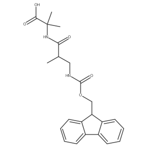 2-[3-({[(9H-fluoren-9-yl)methoxy]carbonyl}amino)-2-methylpropanamido]-2-methylpropanoic acid结构式