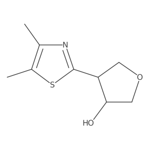 4-(Dimethyl-1,3-thiazol-2-yl)oxolan-3-ol结构式
