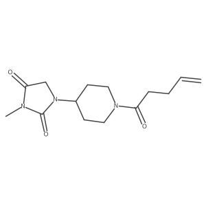 3-Methyl-1-(1-(pent-4-enoyl)piperidin-4-yl)imidazolidine-2,4-dione Structure