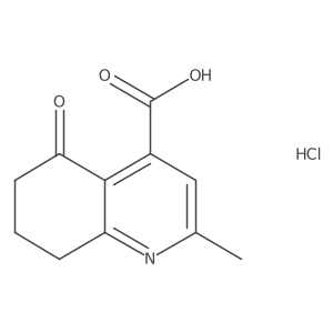 2-Methyl-5-oxo-5,6,7,8-tetrahydroquinoline-4-carboxylic acid hydrochloride结构式