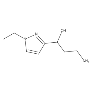 (1S)-3-amino-1-(1-ethyl-1H-pyrazol-3-yl)propan-1-ol Structure