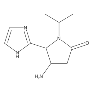 (4S,5S)-4-amino-5-(1H-imidazol-2-yl)-1-propan-2-ylpyrrolidin-2-one结构式