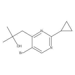 1-(5-Bromo-2-cyclopropylpyrimidin-4-yl)-2-methylpropan-2-ol Structure